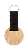 Promotional Bamboo keyring, round variant 3