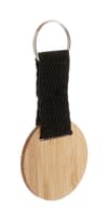 Promotional Bamboo keyring, round variant 2