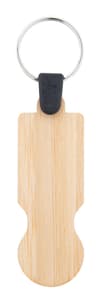 Custom Branded Bamboo trolley coin keyring variant 3