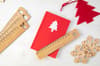 Promotional Bamboo ruler, Christmas tree variant 3