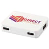 Branded Gaia 4-port USB hub with USB-A and Type-C output and dual input - made from recycled plastic variant 2