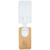 Branded Alfirk recycled plastic foldeable desk phone stand with bamboo details variant 2