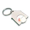 Custom Branded House Shaped Trolley Coin Keyring (Full Colour Print) variant 2