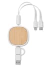 Branded Bamboo Retractable Charging Usb Cable variant 3