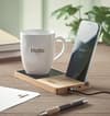 Custom Printed Bamboo 1wireless Charger Mug Warmer variant 6