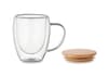 Custom Printed Bamboo Double Wall Glass 250ml variant 2