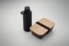 Custom Printed Recycled Bamboo RPET Stainless Steel Lunch Box Water Bottle Gift Set variant 2