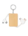 Branded Bamboo Key Ring Charging Cable variant 6