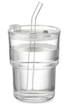 Custom Printed Glass Tumbler With Straw 400ml variant 3