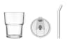 Custom Printed Glass Tumbler With Straw 400ml variant 4