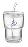 Custom Printed Glass Tumbler With Straw 400ml variant 5