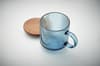 Custom Printed Ribbed Glass Mug 300ml variant 8