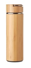 Custom Printed Bamboo Stainless Steel Double Wall Flask 400 Ml variant 2