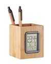 Promotional Bamboo Pen Holder And Lcd Clock variant 3