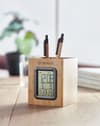 Promotional Bamboo Pen Holder And Lcd Clock variant 6