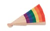 Branded Rainbow Wooden Hand Fan variant 4