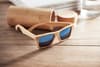 Custom Printed Sunglasses And Case In Bamboo variant 7