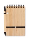 Promotional Recycled A6 Bamboo Notepad With Pen variant 2