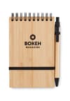 Promotional Recycled A6 Bamboo Notepad With Pen variant 5