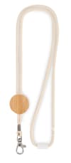 Custom Branded Bamboo Cotton Lanyard With Metal Hook variant 2