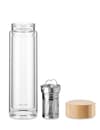 Custom Printed Bamboo Double Wall Glass Water Bottle 400ml variant 2