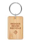 Promotional Rectangular Bamboo Key Ring variant 3
