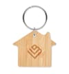 Promotional House Shaped Bamboo Key Ring variant 4