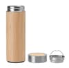 Custom Printed Stainless Steel Double Wall Bamboo Flask 400ml variant 2