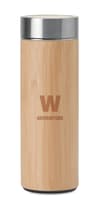 Custom Printed Stainless Steel Double Wall Bamboo Flask 400ml variant 6