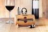 Custom Printed 4 Pcs Wine Set In Wooden Stand variant 4