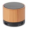 Branded Round Bamboo Wireless Speaker variant 2