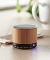 Branded Round Bamboo Wireless Speaker variant 5