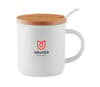 Custom Printed Bamboo Porcelain Mug With Spoon variant 4