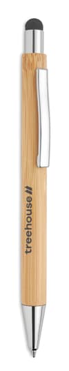 Promotional Bamboo Stylus Pen Blue Ink variant 3