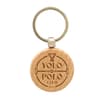 Promotional Round Beech Wooden Keyring variant 2