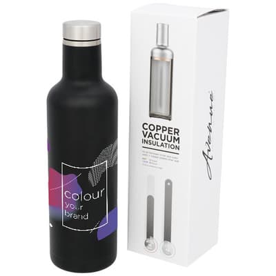 Custom Printed Pinto 750 ml copper vacuum insulated bottle