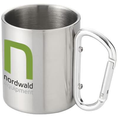 Custom Printed Alps 200 ml insulated mug with carabiner