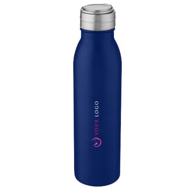 Custom Printed Harper 700 ml stainless steel water bottle with metal loop