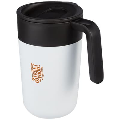 Custom Printed Nordia 400 ml double-wall recycled mug