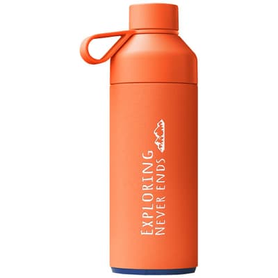 Custom Printed Big Ocean Bottle 1000 ml vacuum insulated water bottle