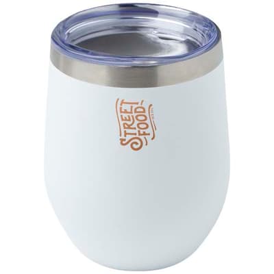 Custom Printed Corzo 350 ml RCS certified recycled stainless steel copper vacuum insulated cup