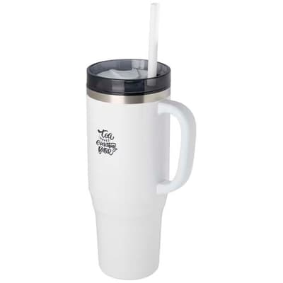 Custom Printed Melbourne 1200 ml RCS certified insulated tumbler with straw