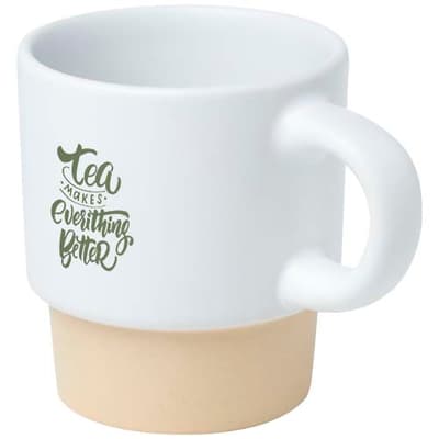 Custom Printed Olympia 130 ml stackable expresso cup with clay bottom