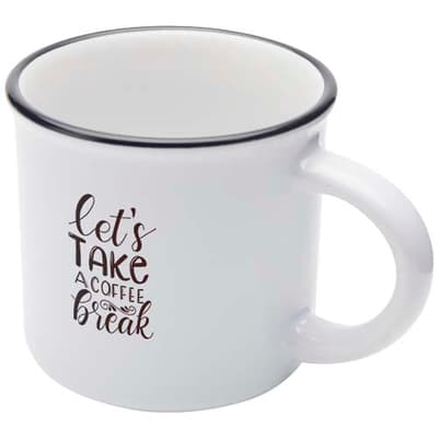 Custom Printed Bari 240 ml ceramic mug with glossy finish