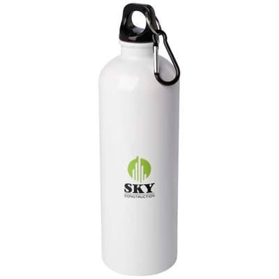 Custom Printed Oregon 750 ml RCS certified single wall stainless steel water bottle with carabiner