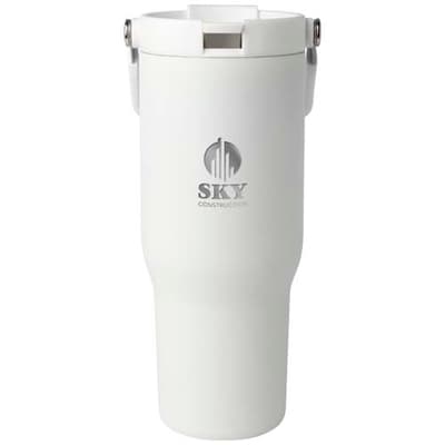 Custom Printed Bronx 900 ml RCS recycled stainless steel copper vacuum insulated tumbler with dual function lid