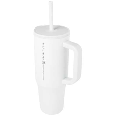 Custom Printed Brady 900 ml RCS certified insulated tumbler with silicone straw