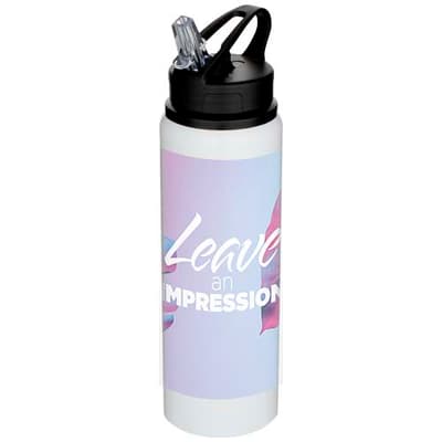 Custom Printed Fitz 800 ml RCS recycled single wall stainless steel water bottle