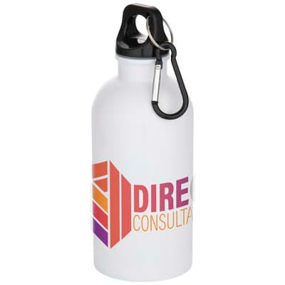 Custom Printed Oregon 400 ml sublimation RCS recycled single wall stainless steel water bottle with carabiner