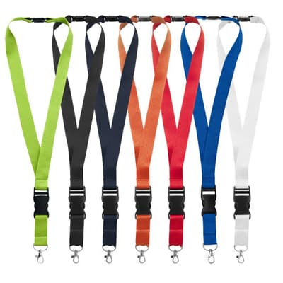 Custom Branded Yogi lanyard detachable buckle break-away closure